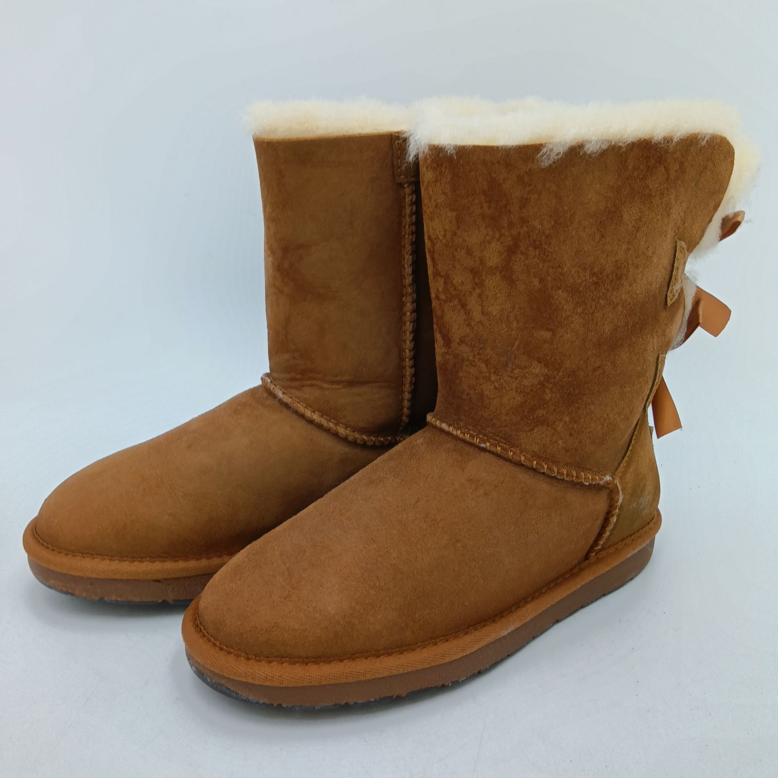 UGG アグ Bailey Bow ベイリーボウ ムートンブーツ ブラウン 茶 US 6 UK 5 EU 37 レディース G 15 2