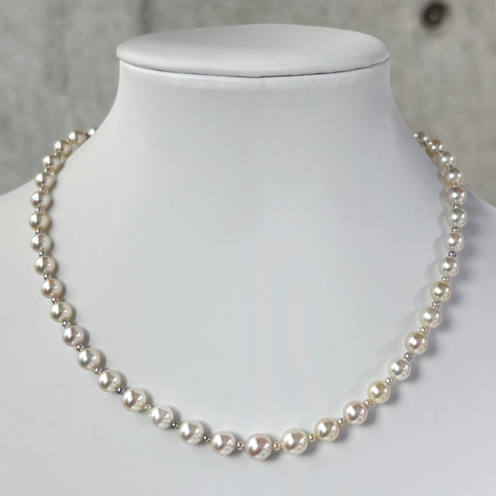 あこや本真珠 無調色 マルチカラー 6-7.5/2-2.5mm ネックレス - メルカリ