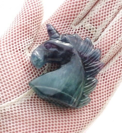 フローライトユニコーン♡ファイアー共生♡彫り物♡No151 フローライトユニコーン♡ファイアー共生♡彫り物♡No151 【公式通販】