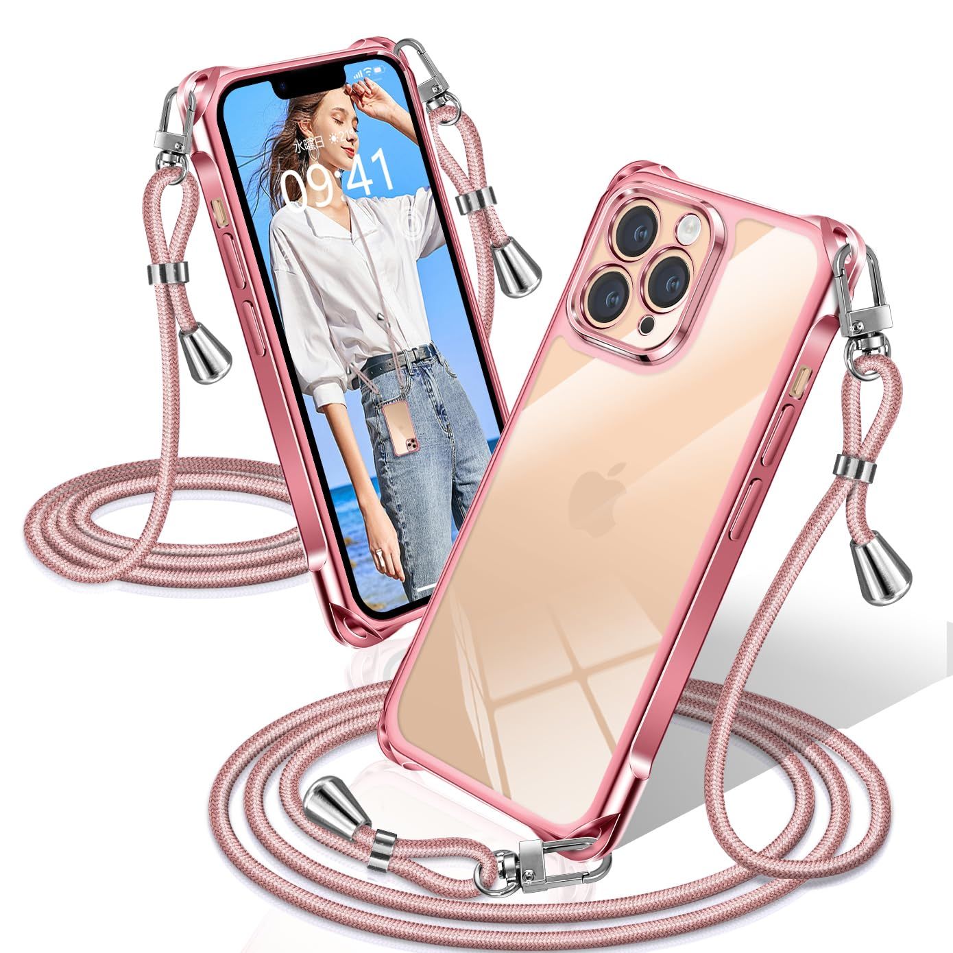 用の iPhone 11 Pro Max ケース クリア ショルダー 耐衝撃 アイフォン