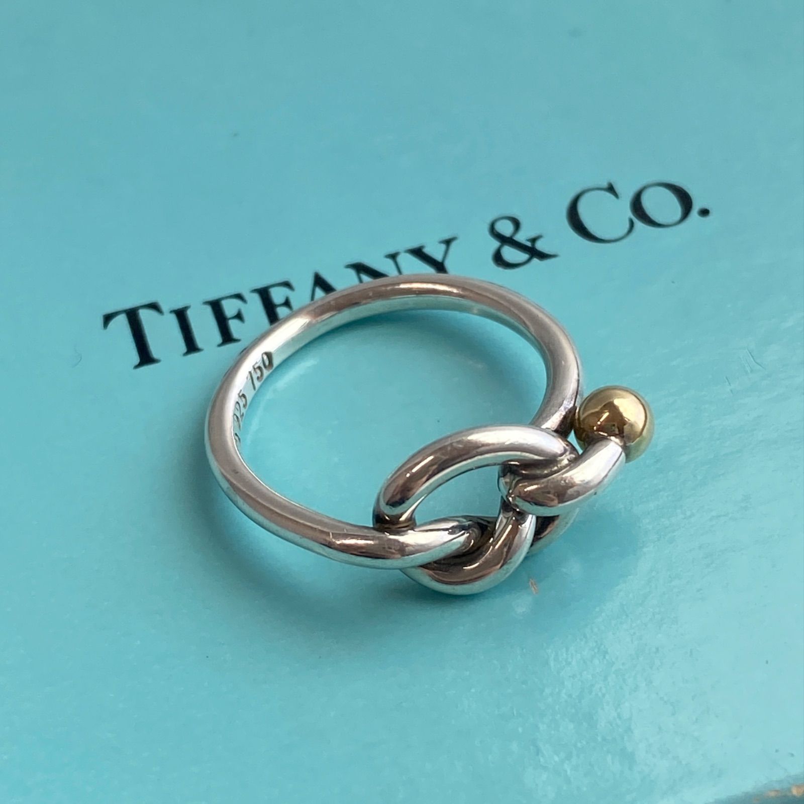 IFFANY&CO. ティファニー ラブノット フック&アイ リング 925/750 管理