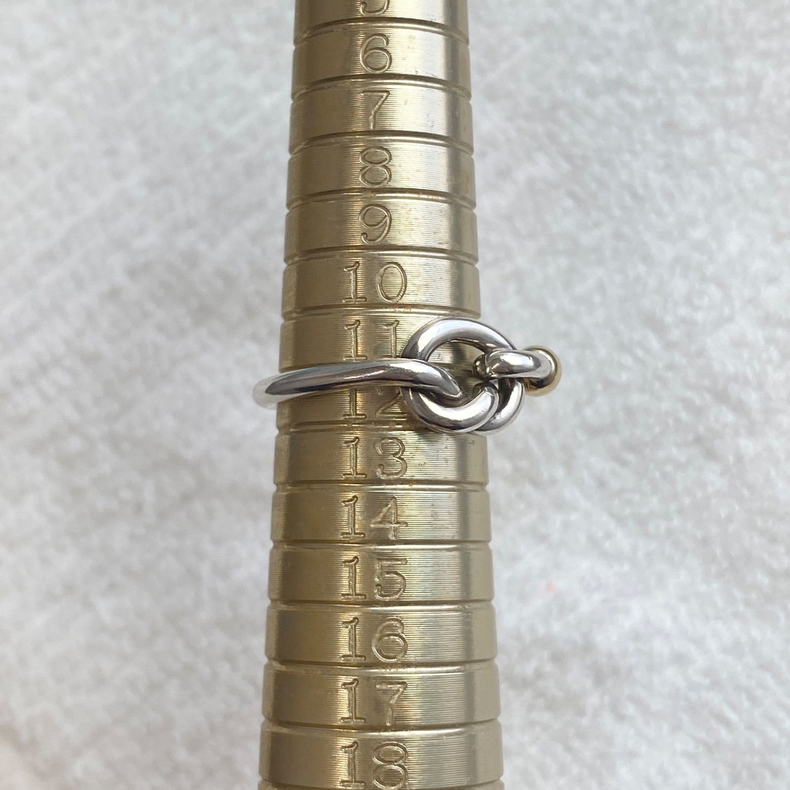 IFFANY&CO. ティファニー ラブノット フック&アイ リング 925/750 管理