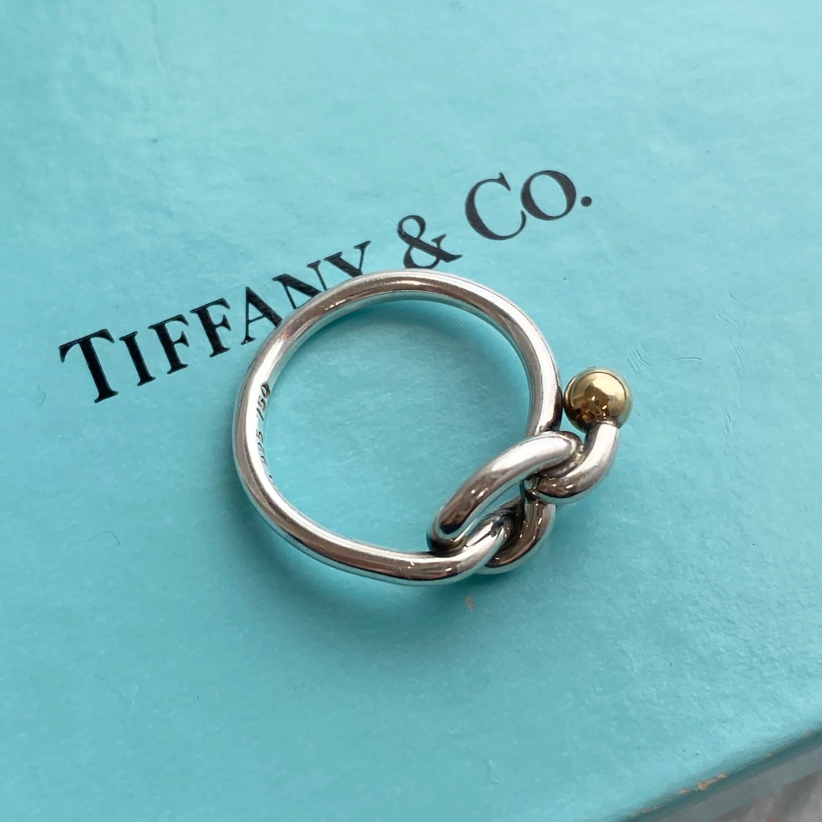 IFFANY&CO. ティファニー ラブノット フック&アイ リング 925/750 管理