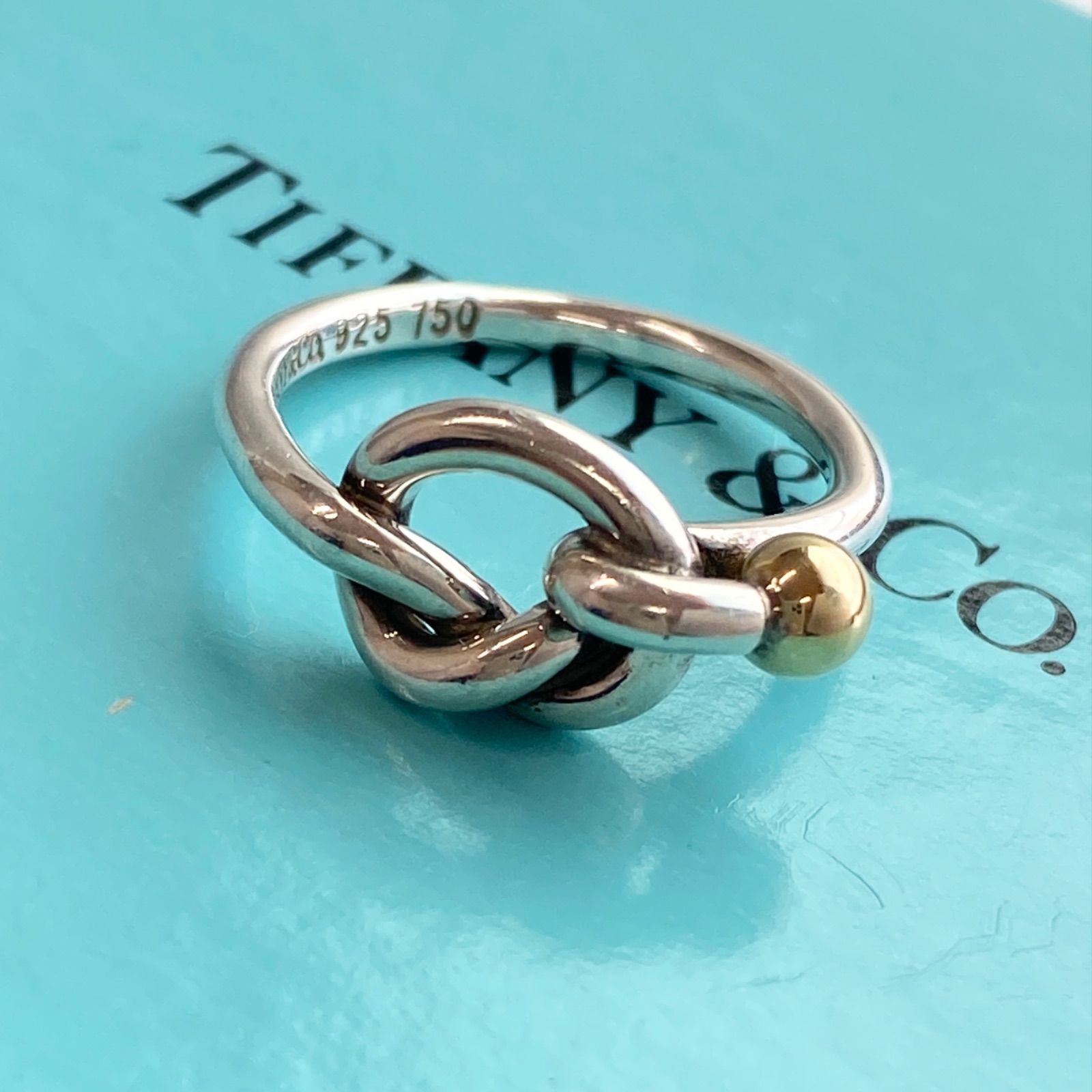 IFFANY&CO. ティファニー ラブノット フック&アイ リング 925/750 管理