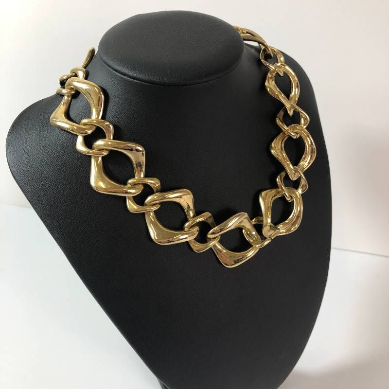 11658 イヴ・サンローラン ヴィンテージ ゴールドチェーンネックレス