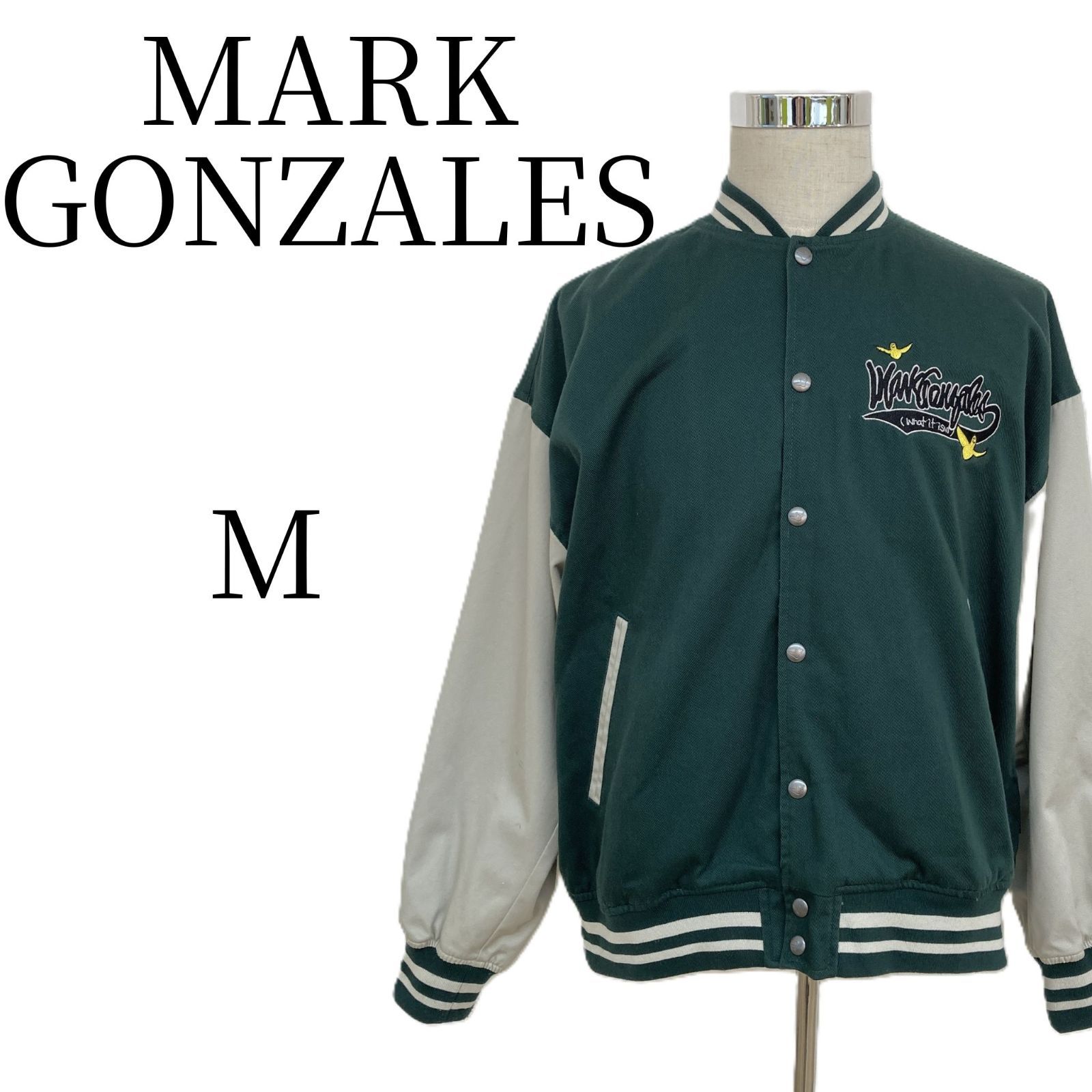 MARK GONZALES マークゴンザレス グリーン スタジャン M HMR105-27 