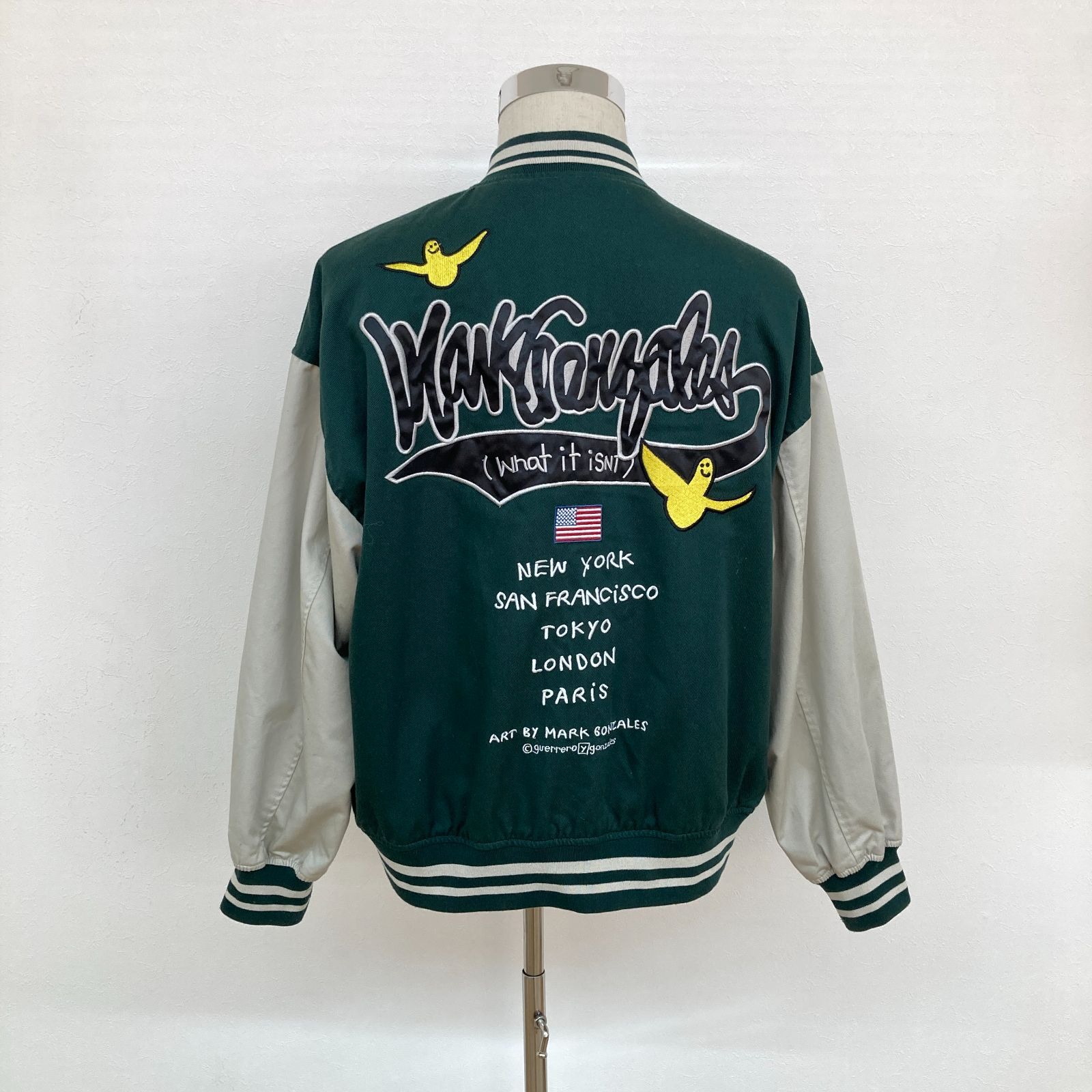 MARK GONZALES マークゴンザレス グリーン スタジャン M HMR105-27 