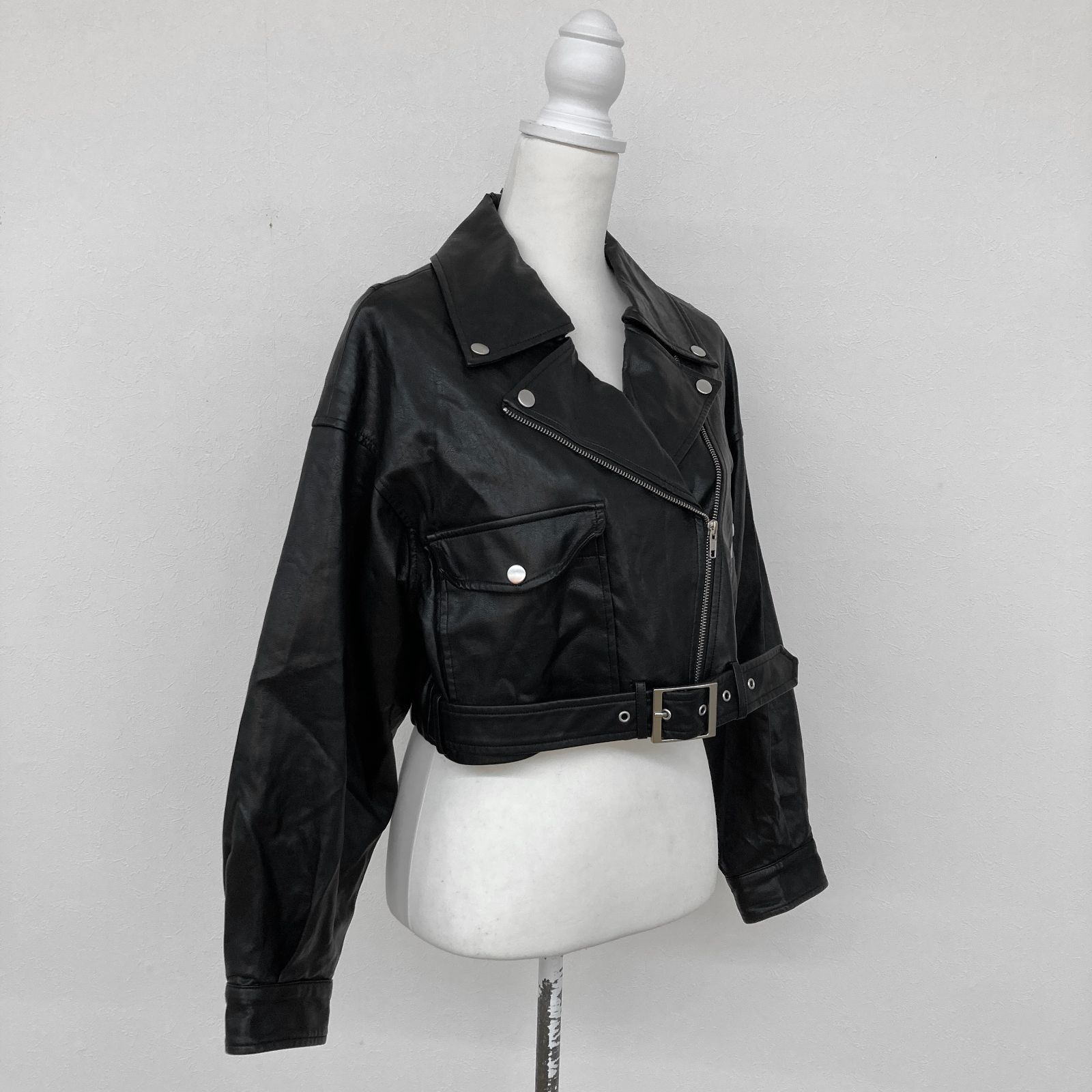 MURUA ムルーア ブラック レザージャケット・ライダース（ダブル