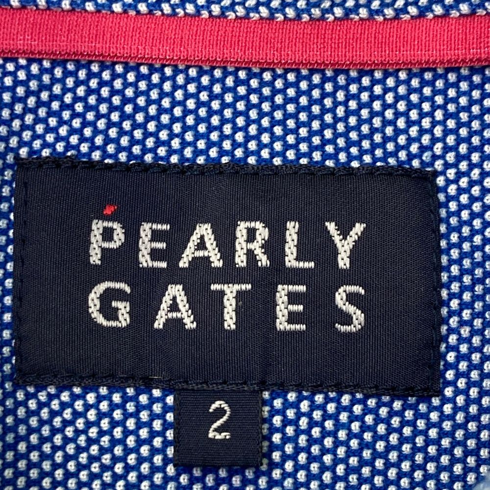 値下げ!!!!【パーリーゲイツ】ポロシャツ レディース サイズ2(L) パーリーゲイツ PG 胸ポケット付き半袖ポロシャツ レディースゴルフ