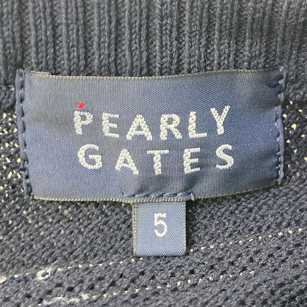 サイズ：5 PEARLY GATES パーリーゲイツ ニットセーター ネイビー系