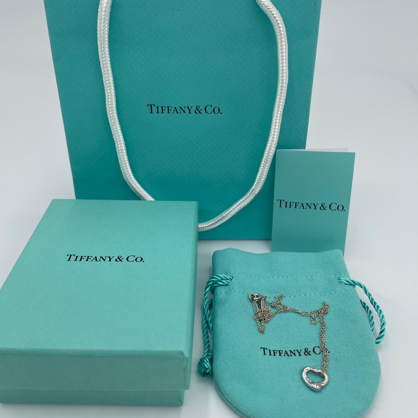 極美品】TIFFANY&Co. ティファニー オープンハート ネックレス 
