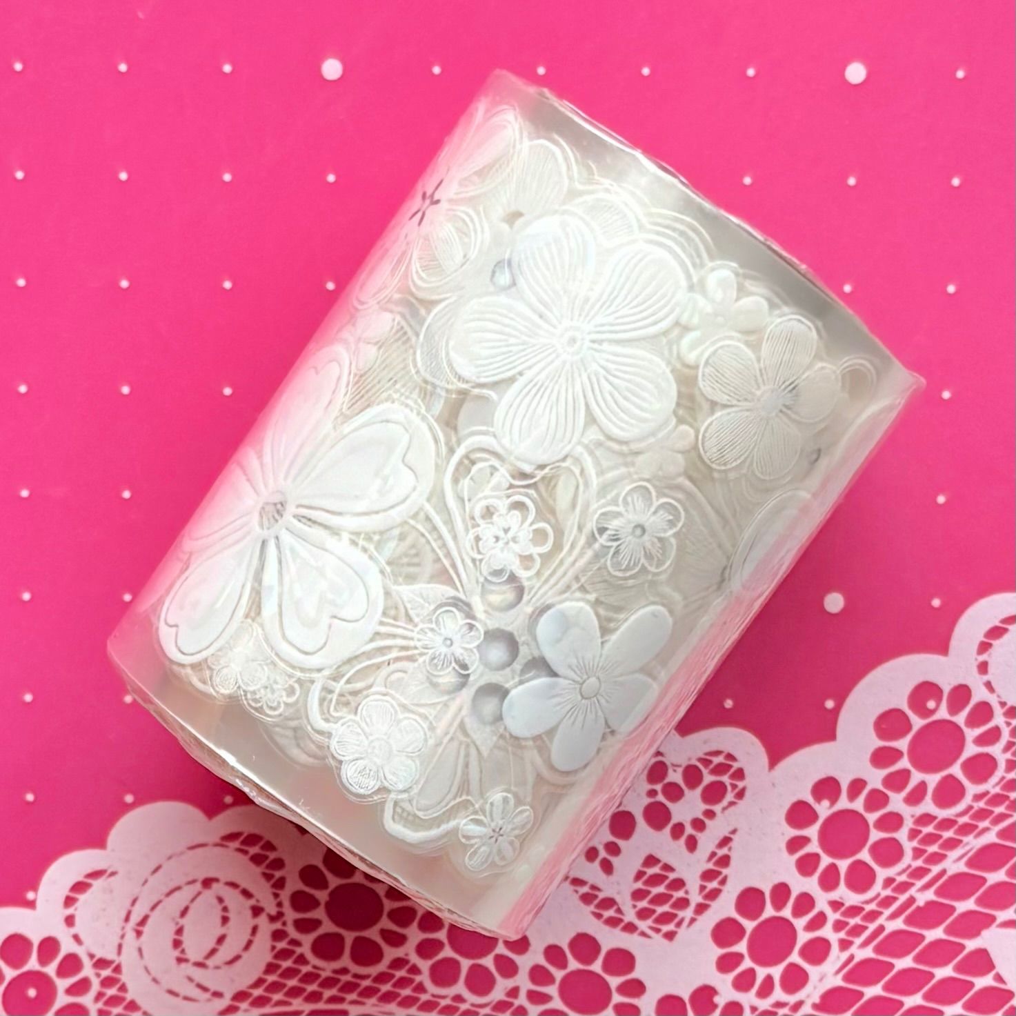 贝壳光 星屑漫游 紫粉 ダイカット加工 6cm×5m 100cm/loop 贝壳光 月白 ダイカット加工 6cm×5m 100cm/loop 海外マスキングテープ