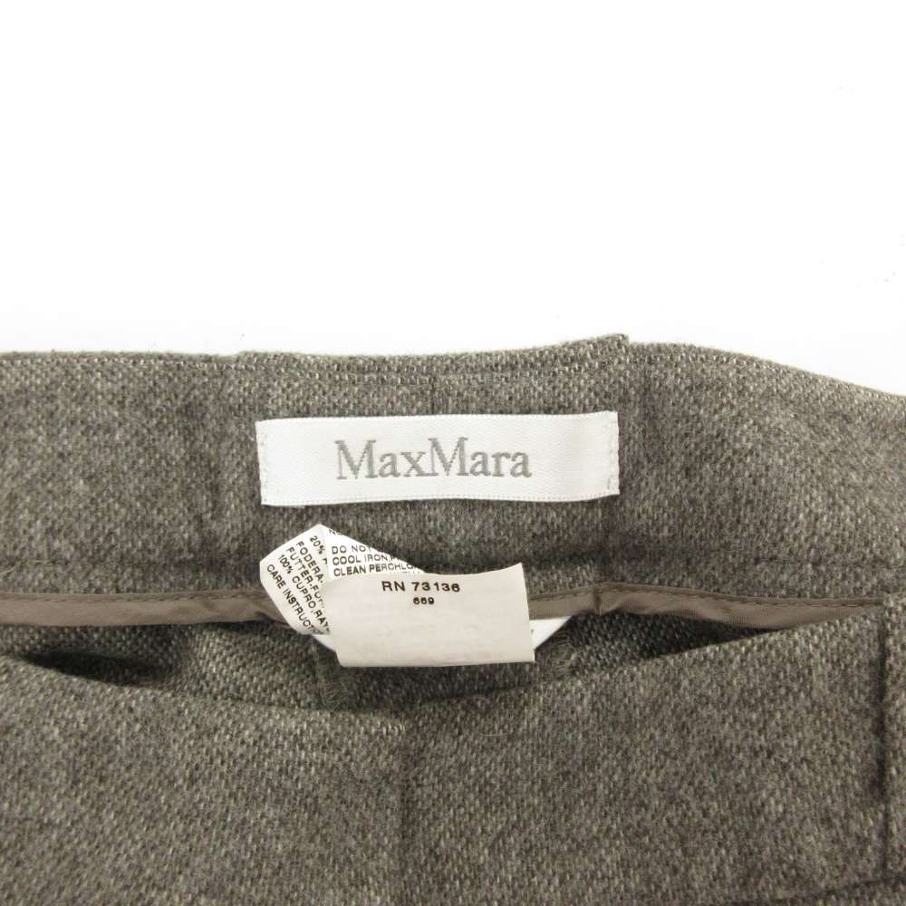 マックスマーラ MAX MARA 白タグ ウールパンツ スラックス アンゴラ混