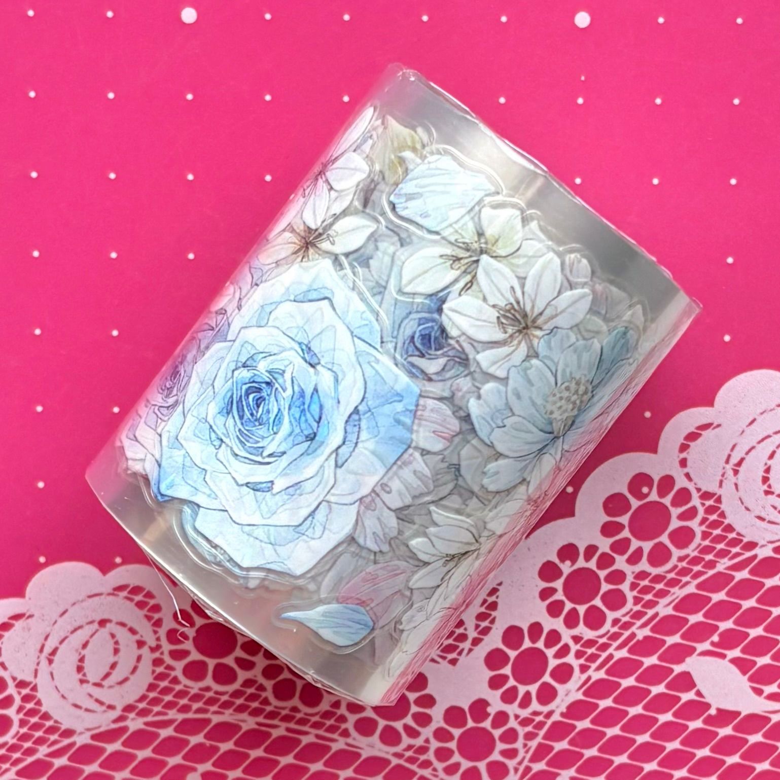 贝壳光 暖叙 ダイカット加工 6cm×5m 100cm/loop 海外マスキングテープ