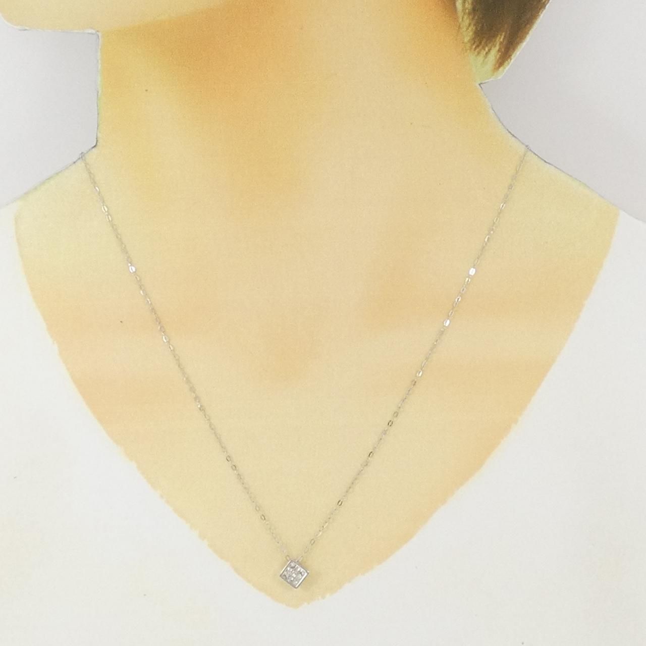 K18WG ダイヤモンド ネックレス 0.20CT - メルカリ