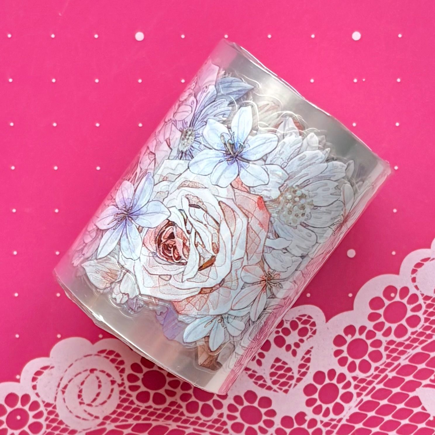 贝壳光 韶光 ダイカット加工 6cm×5m 100cm/loop 海外マスキングテープ