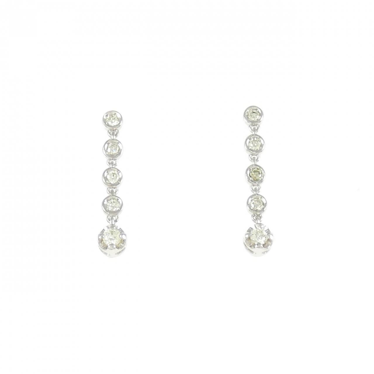 K18WG ダイヤモンド ピアス 0.12CT 【公式通販】