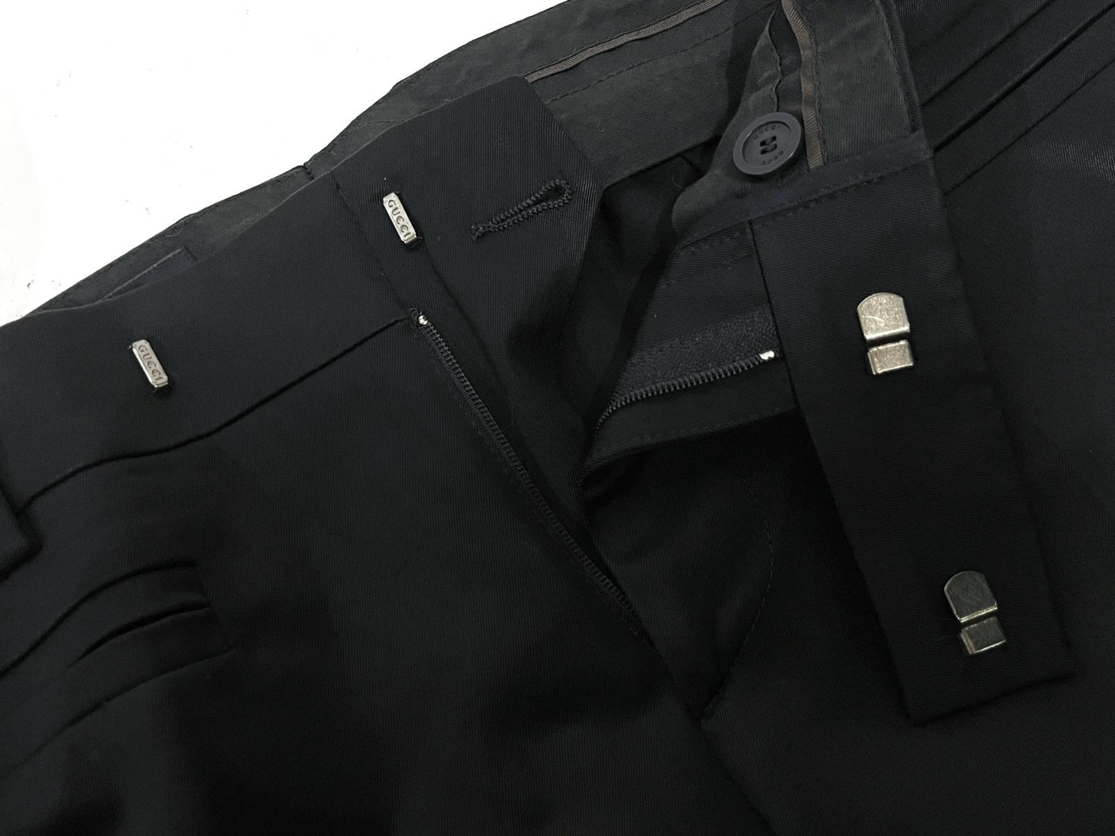 OLD GUCCI　黒　ストレート スラックス　トラウザー　W30 OLD GUCCI黒ストレート スラックストラウザーW30