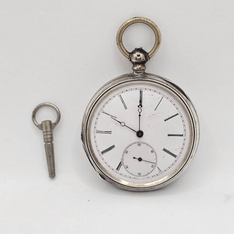 スイス製 銀無垢 鍵巻き 懐中時計 裏スケルトン アンティーク - メルカリ