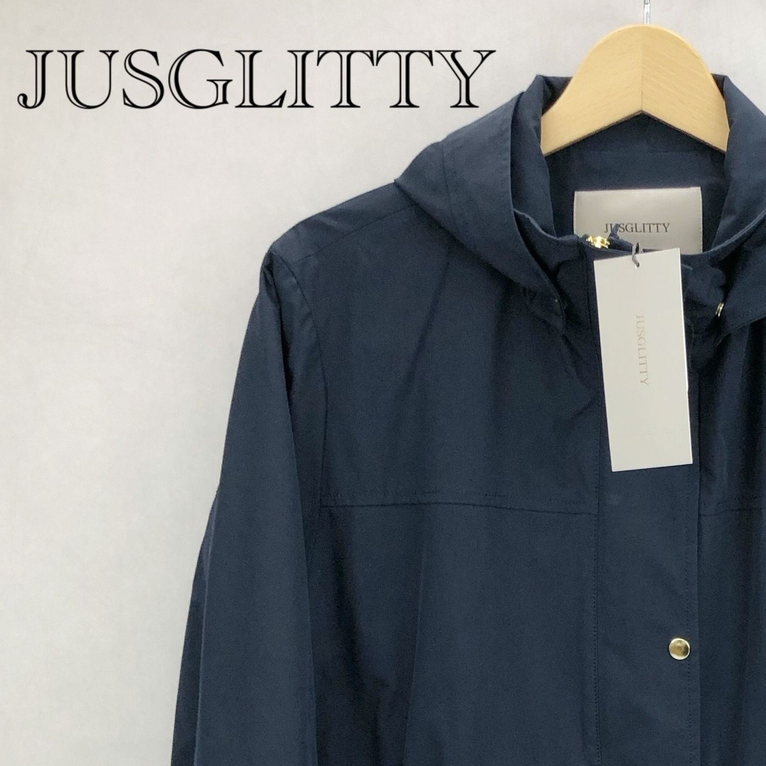 JUSGLITTY ショートブルゾン マウンテンパーカー ネイビー 2 JUSGLITTY ショートブルゾン マウンテンパーカー ネイビー 2