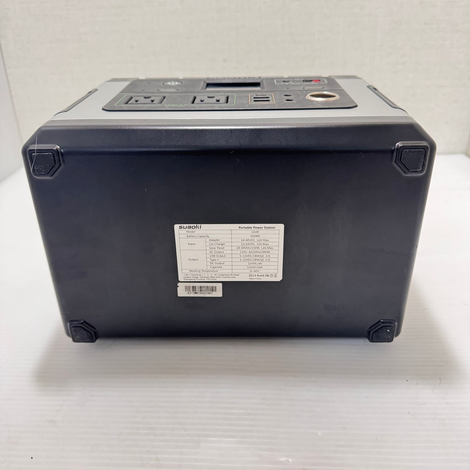 ☆動作確認済み suaoki スアオキ ポータブル電源 G500 500wh PSEマーク