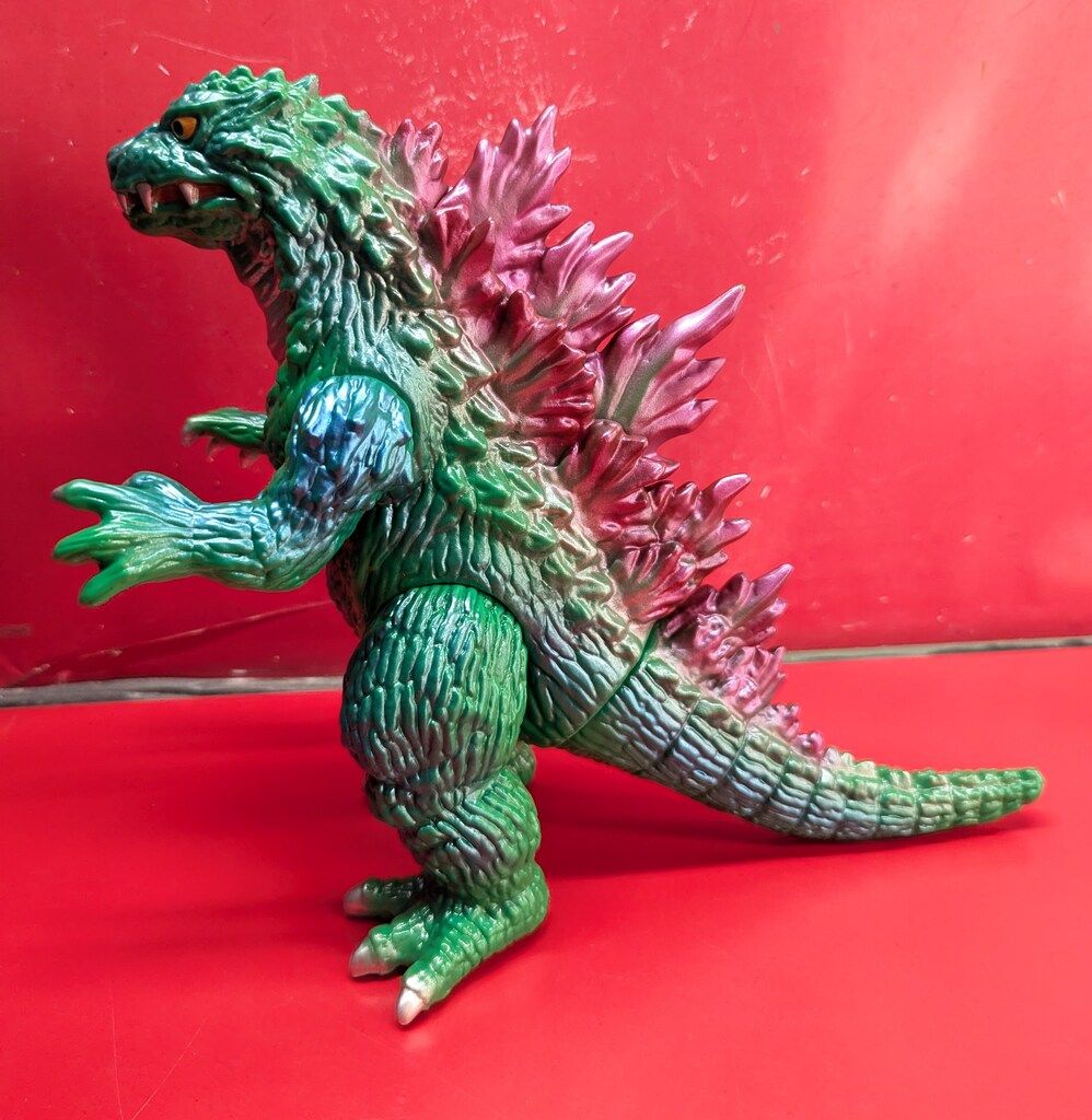 M1号 世紀の大怪獣東宝怪獣シリーズ ミレゴジ 緑成型 メタ緑 銀紫塗装