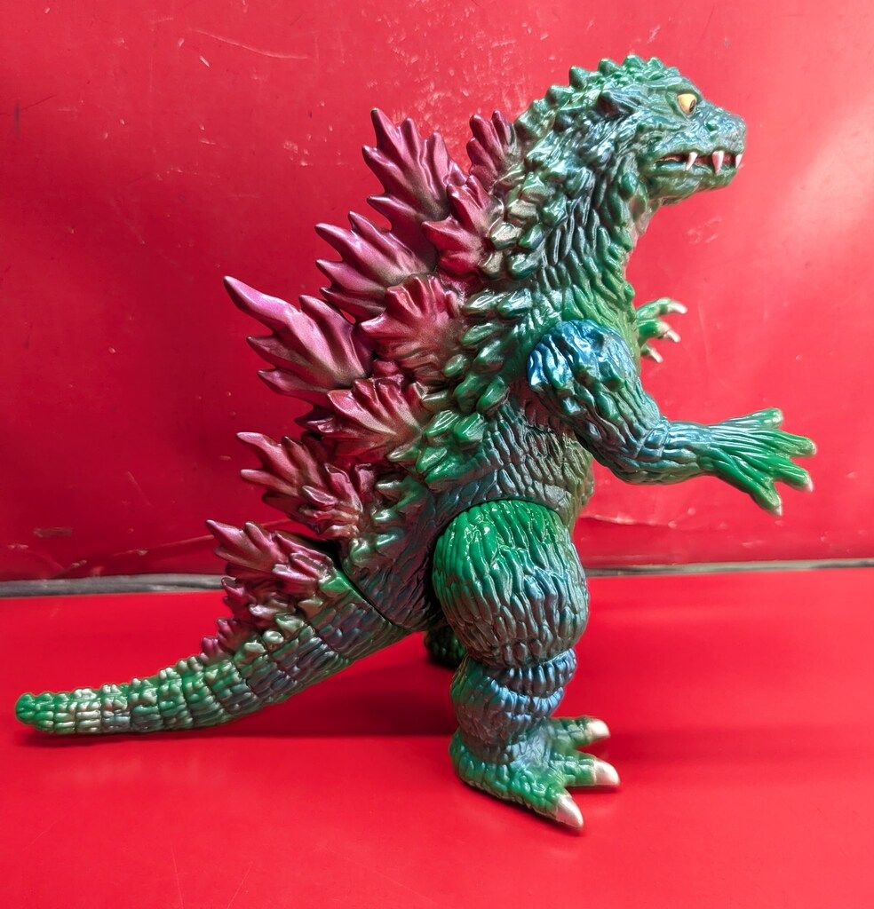 M1号 世紀の大怪獣東宝怪獣シリーズ ミレゴジ 緑成型 メタ緑 銀紫塗装