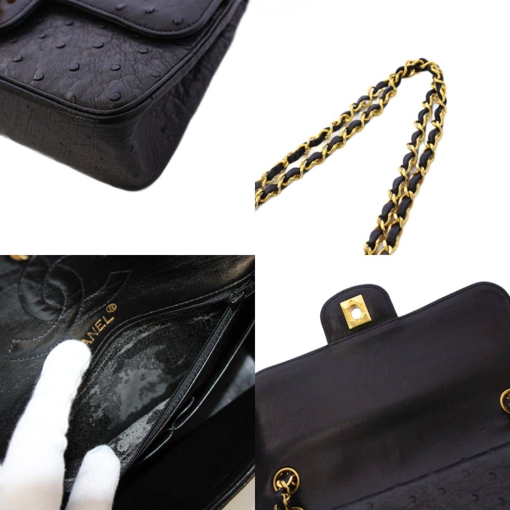 シャネル CHANEL オーストリッチ ココマーク ターンロック ショルダー