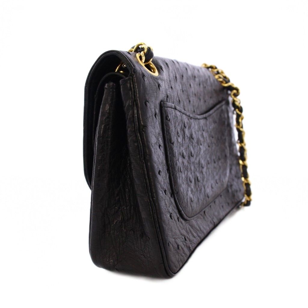 CHANEL オーストリッチレザー ショルダーバッグ シャネル シャネル CHANEL オーストリッチ ココマーク ターンロック ショルダー