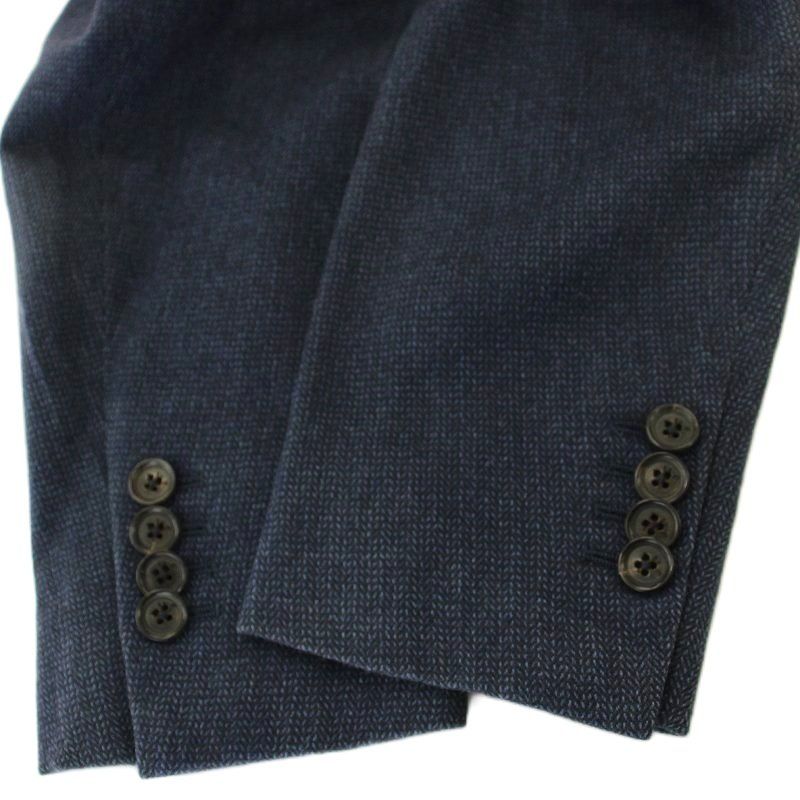 美品✨ISAIA イザイア テーラードジャケット ウール ネイビー 44 イザイア ISAIA SAILOR ダブル テーラードジャケット ウール カシミヤ