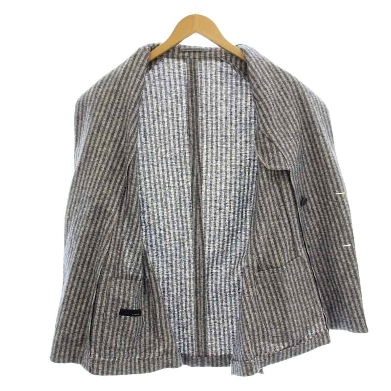 ラルディーニ LARDINI ダブル ストライプ ブートニエール テーラード