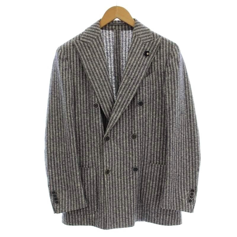 LARDINI ラルディーニ テーラードジャケット ドット柄 ブートニエール ラルディーニ LARDINI ダブル ストライプ ブートニエール テーラード