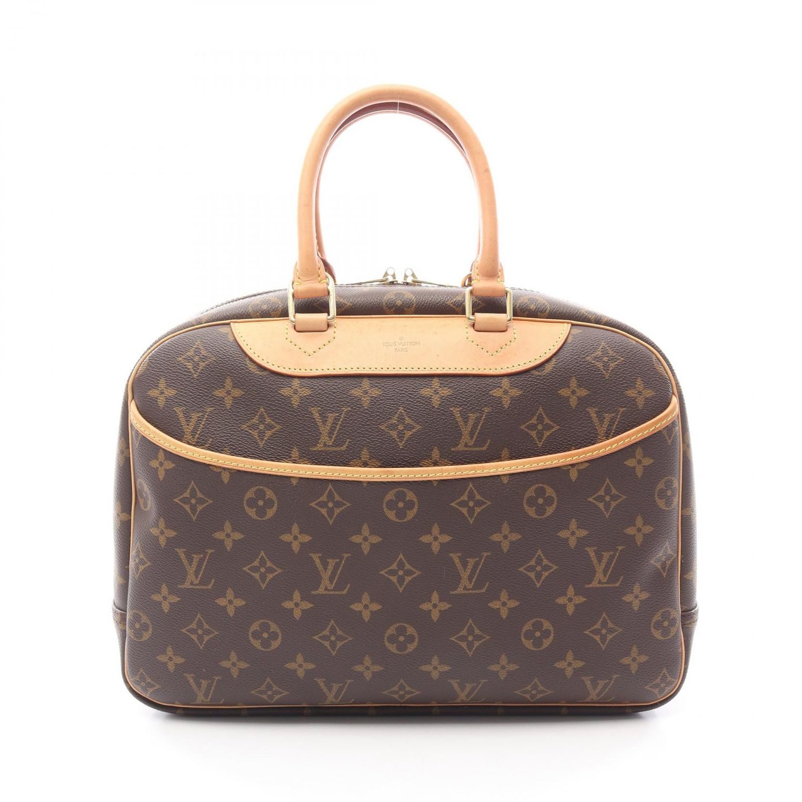 ルイ・ヴィトン LOUIS VUITTON ドーヴィル ボーリングヴァニティ モノグラム ハンドバッグ バッグ PVCコーティングキャンバス レザー レディース ブラウン系 M47270 【中古】 ルイ・ヴィトン LOUIS VUITTON ハンドバッグ ドーヴィル ボーリング