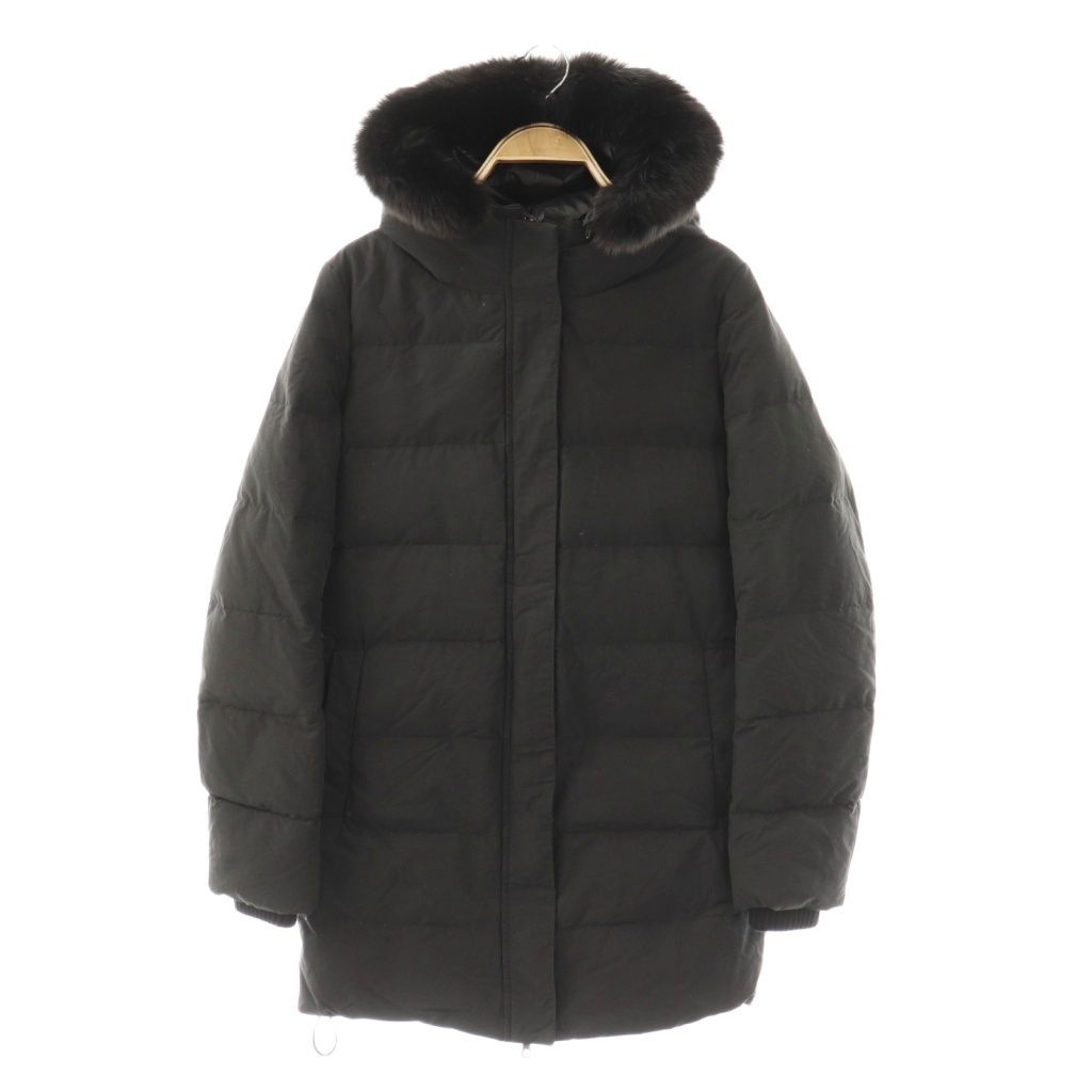 デュベティカ DUVETICA ファー ダウンコート ジップアップ 42 ブラック