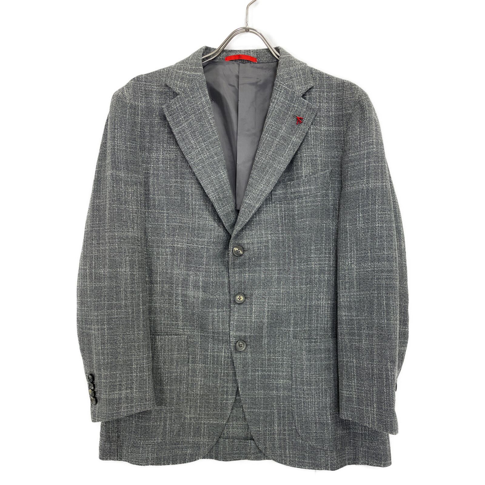 ISAIA イザイア ｸﾞﾚｰ ｳｰﾙｼﾙｸ SAILOR 3Bﾃｰﾗｰﾄﾞｼﾞｬｹｯﾄ 50 - メルカリ