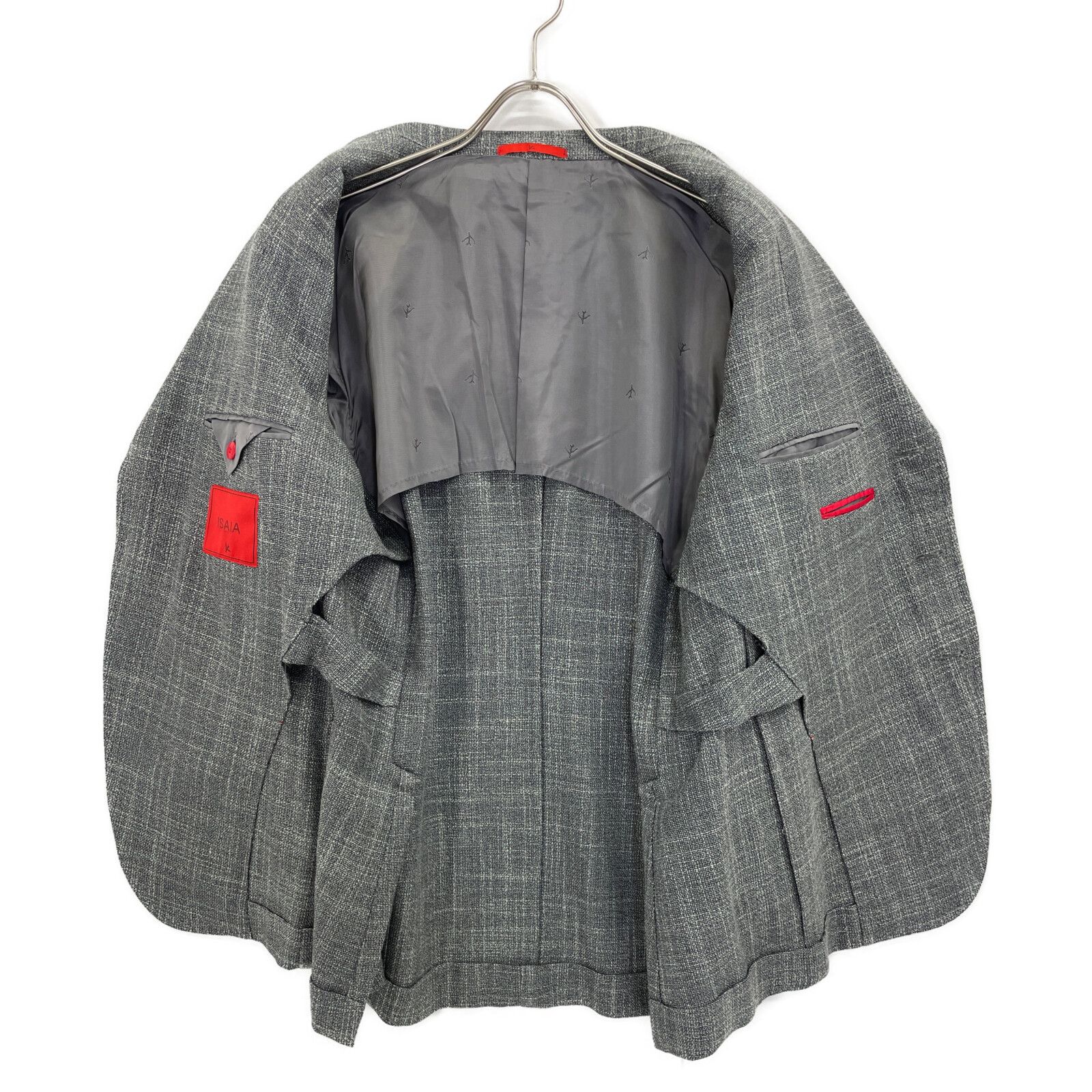 ISAIA イタリア製ウールダークグレー テーラードジャケット ISAIA イザイア ｸﾞﾚｰ ｳｰﾙｼﾙｸ SAILOR 3Bﾃｰﾗｰﾄﾞｼﾞｬｹｯﾄ 50 - メルカリ