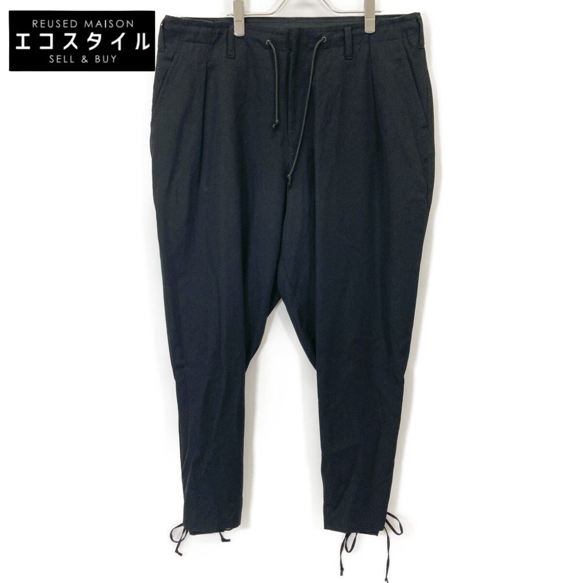 Yohji Yamamoto POUR HOMME ヨウジヤマモトプールオム 19AW ﾌﾞﾗｯｸ 前裾