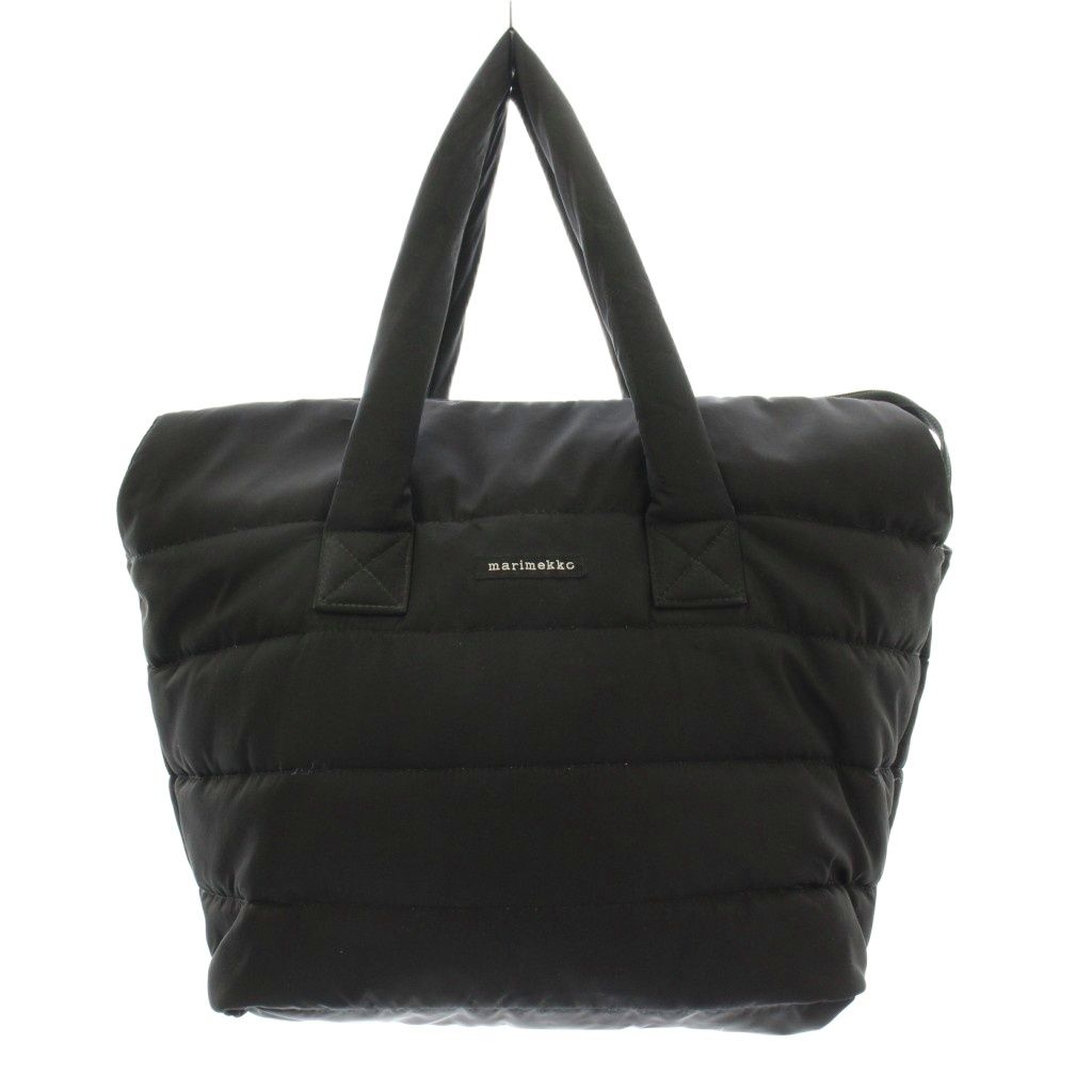 マリメッコ marimekko MILLA ミラ キルティング トートバッグ 黒 マリメッコ marimekko MILLA ミラ トートバッグ キルティング 中綿 黒