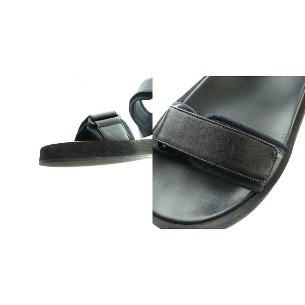 ザロウ THE ROW HOOK-AND-LOOP フラットサンダル 38 黒 ブラック /SS