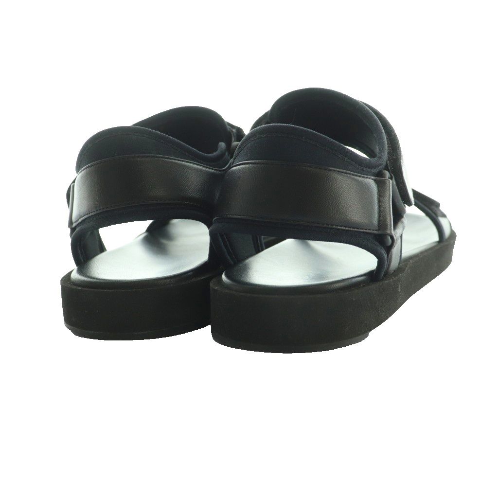 ザロウ THE ROW HOOK-AND-LOOP フラットサンダル 38 黒 ブラック /SS