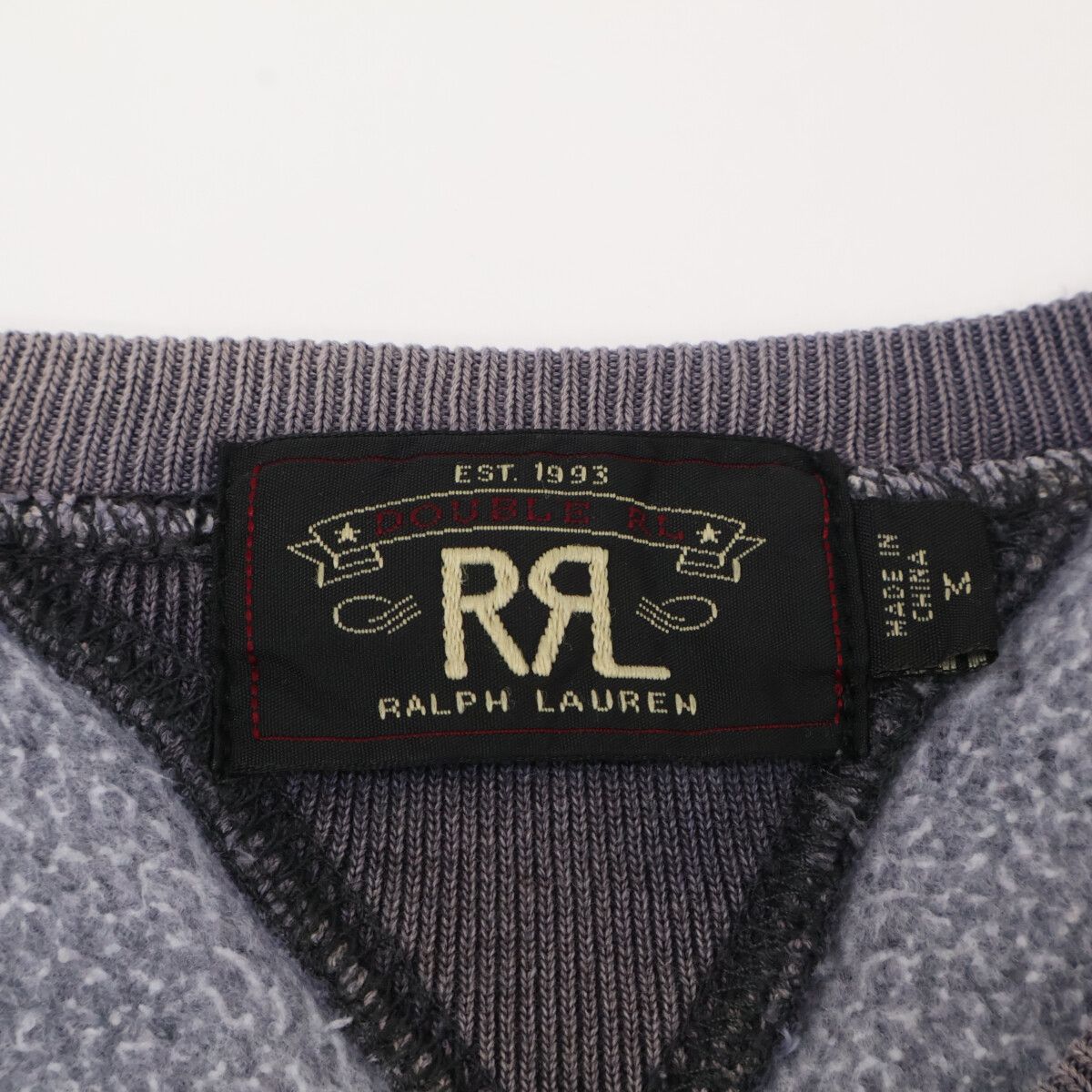 RRL ダブルアールエル ﾈｲﾋﾞｰ 2ﾄｰﾝ ｺｯﾄﾝ 長袖ｽｳｪｯﾄ M - メルカリ