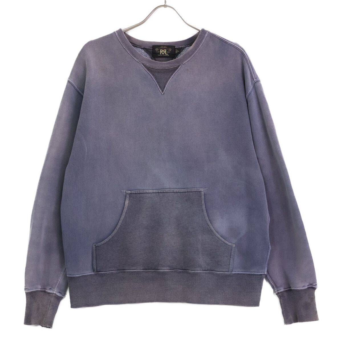 RRL ダブルアールエル　スウェット　ネイビー　M RRL ダブルアールエル ﾈｲﾋﾞｰ 2ﾄｰﾝ ｺｯﾄﾝ 長袖ｽｳｪｯﾄ M - メルカリ