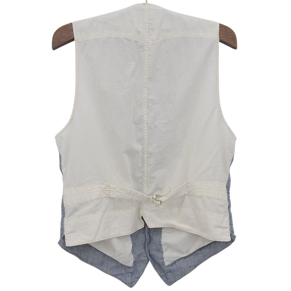 RRL ダブルアールエル インディゴ リネン ストライプ ワークベスト