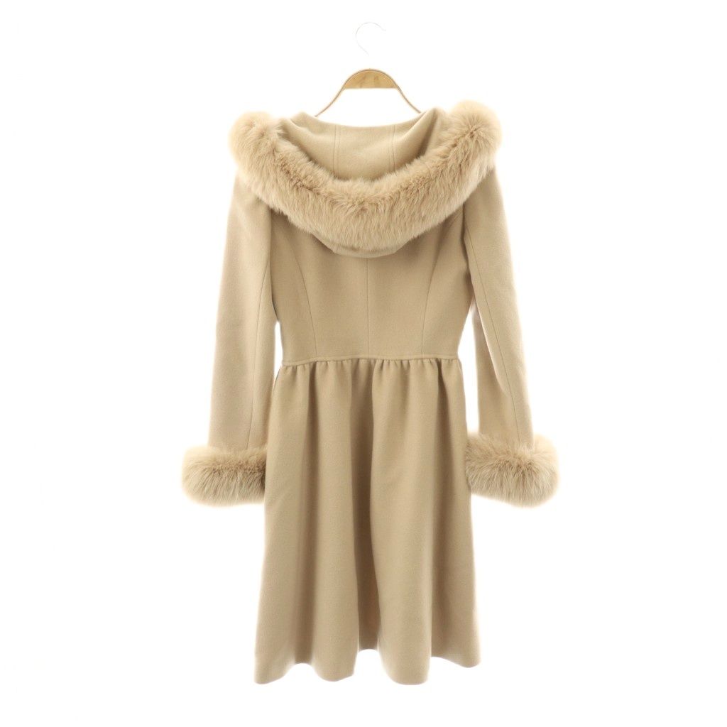 ルネ Rene ウール×アンゴラフォックスファーフード付きジップアップ