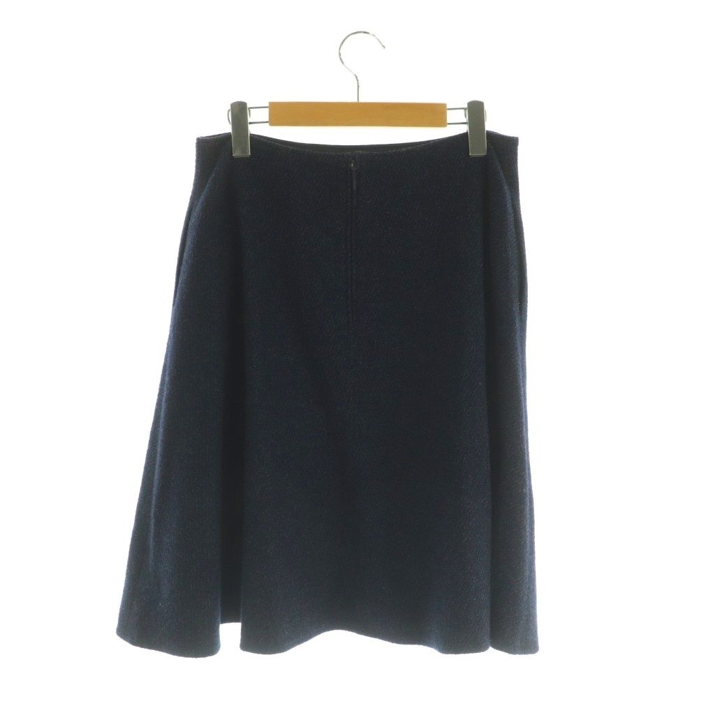 ルネ　Rene ロングスカート　サイズ38 黒 ルネ Rene スカート 膝丈 フレア ウール混 38 濃紺 /MI □OS - メルカリ