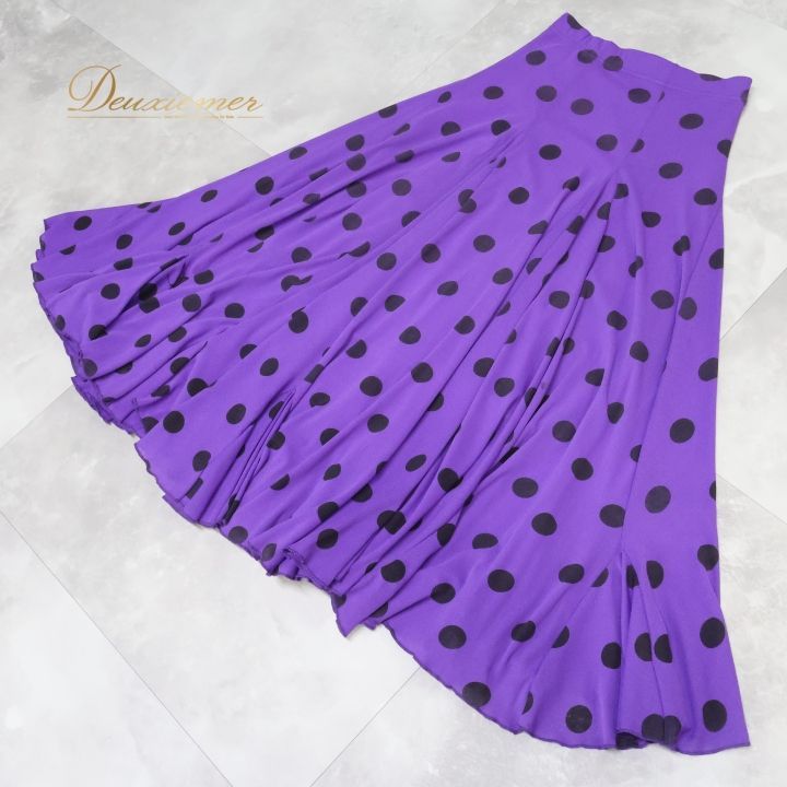 【美品 フラメンコ衣装】パープル ファルダ ボランテ スカート フリル 紫 美品 フラメンコ衣装】パープル ファルダ ボランテ スカート フリル 紫