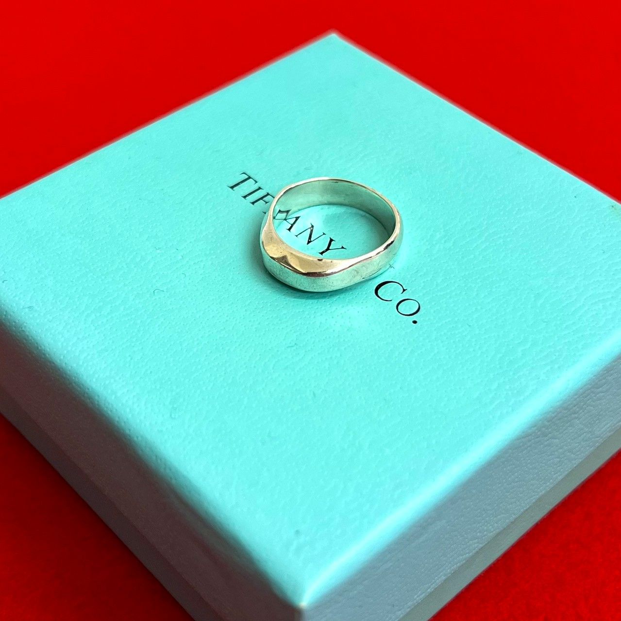 極 美品 TIFFANY&Co. ティファニー ナイフエッジ リング シルバー925