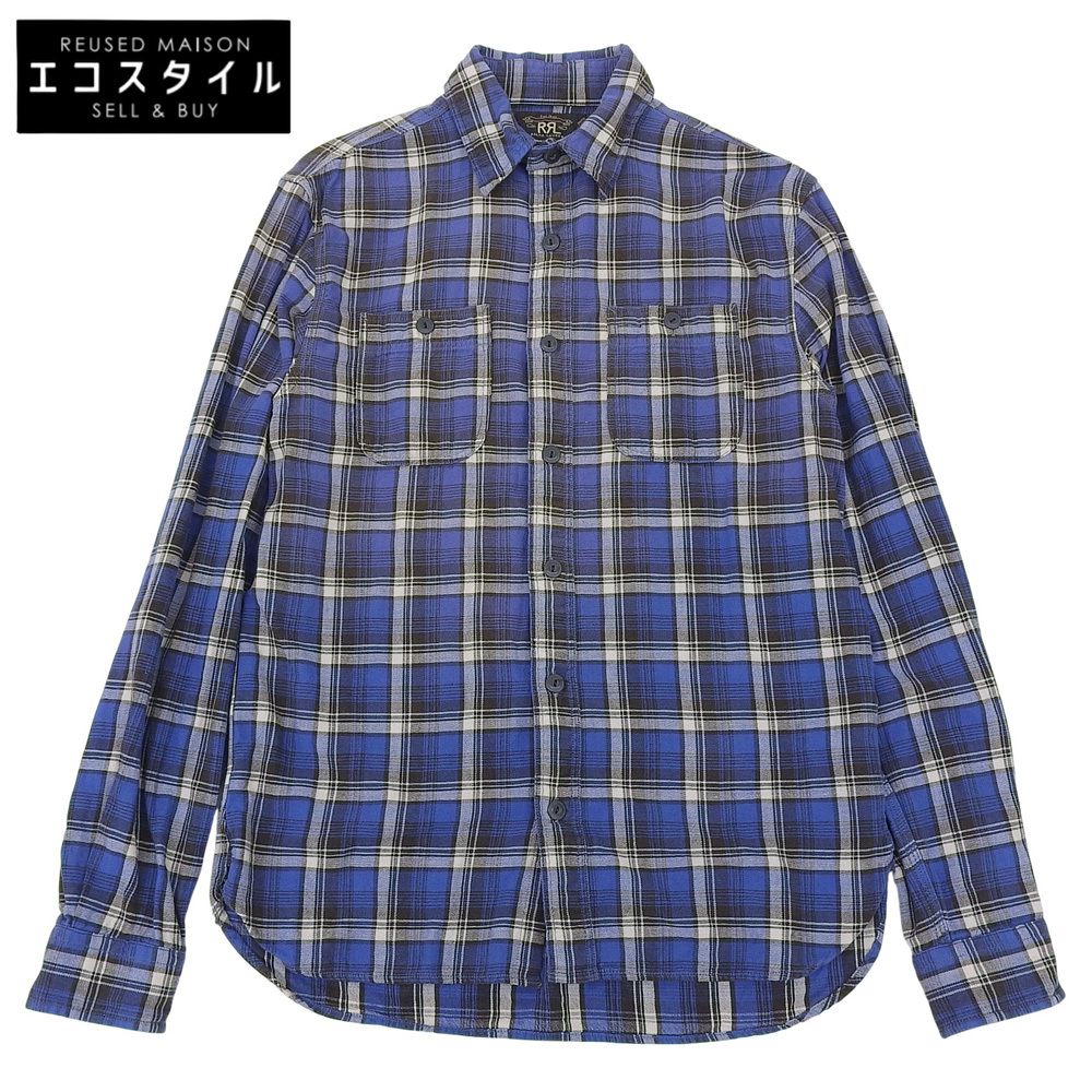 ダブルアールエル　オンブレチェック　シャツ　M RRL ダブルアールエル 美品 オンブレチェック シャツ トップス メンズ
