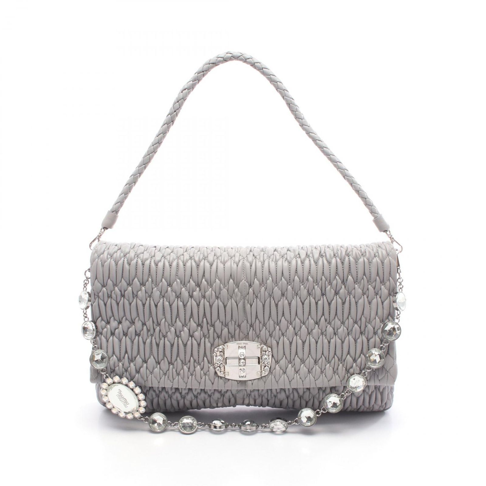 ミュウ ミュウ Miu Miu ショルダーバッグ マテラッセ RP0169 グレー 