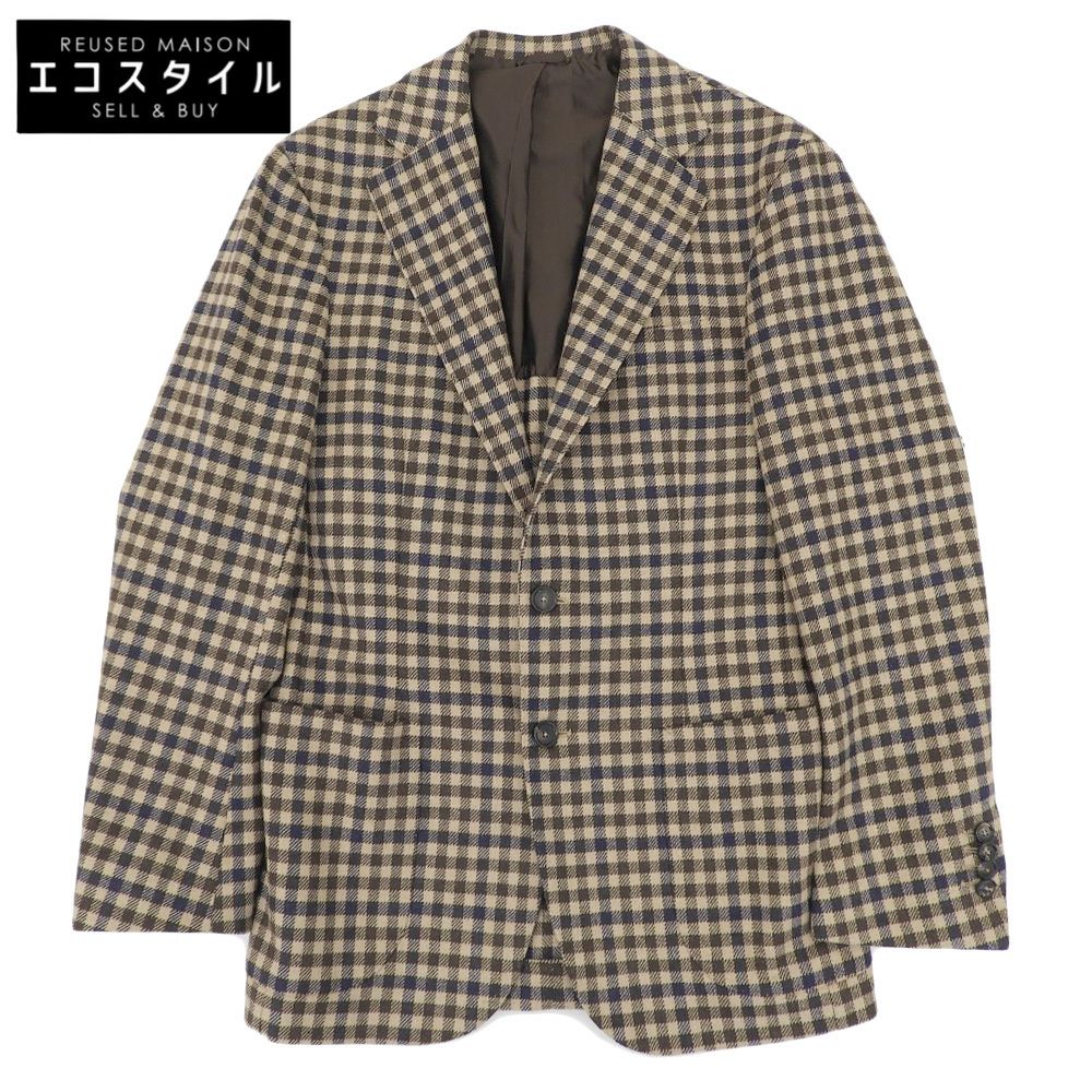 ✨️現行✨️ デペトリロ De Petrillo テーラードジャケット 50サイズ DE PETRILLO デペトリロ 美品 シェファードチェック ウールナイロン